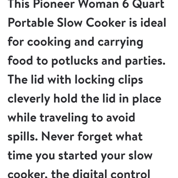 ❤️ New Pioneer Woman Linen Speckle 6Qt Slow Cooker - Picture 2 of 8